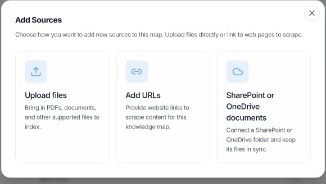 Bronnen toevoegen in Atlas: bestanden uploaden, URL's toevoegen of SharePoint koppelen